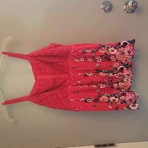 Torrid size 00 Red and floral tank top